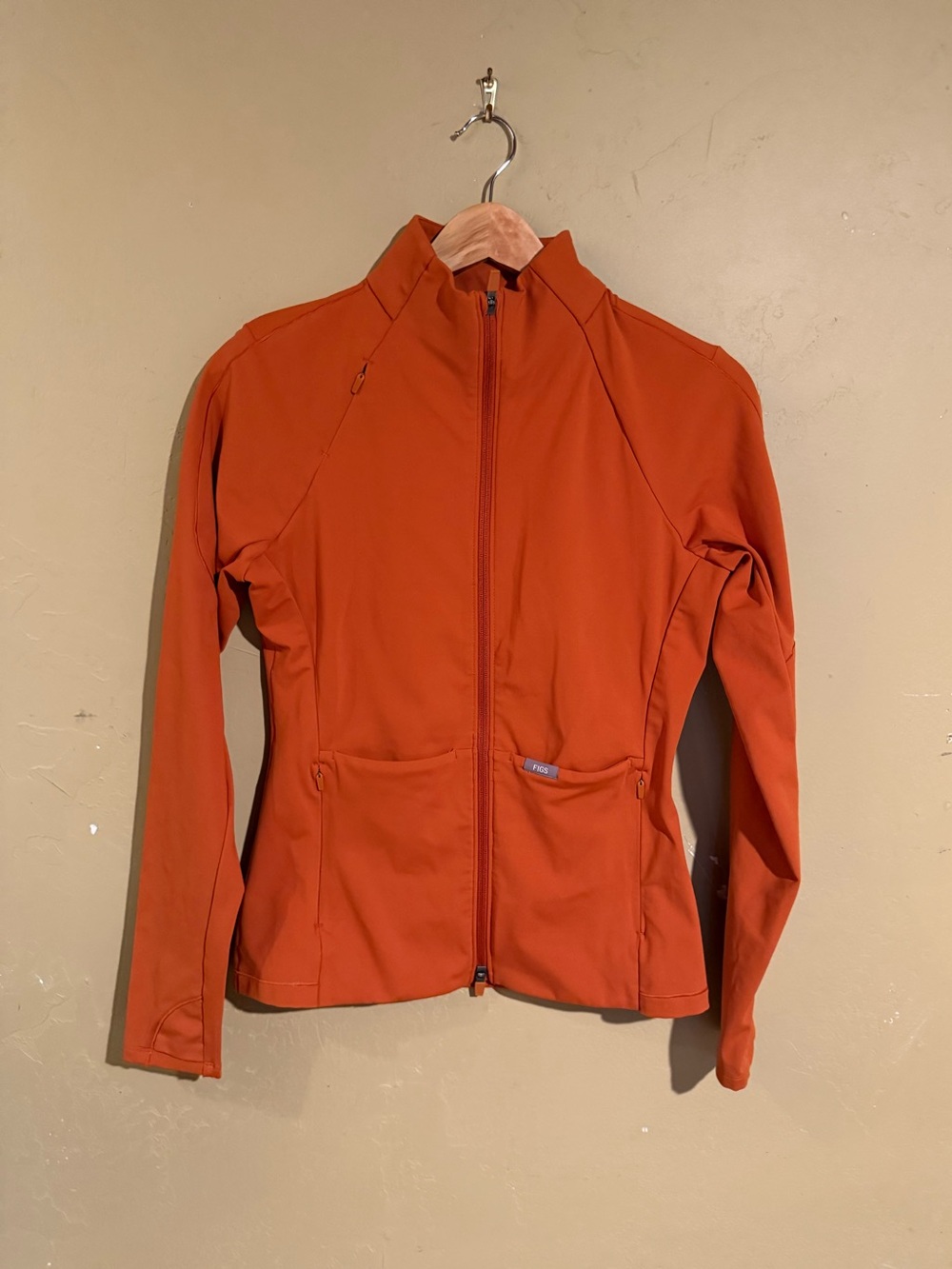 Figs The Rust Orange On Shift Contour Knit Jacket Size Small